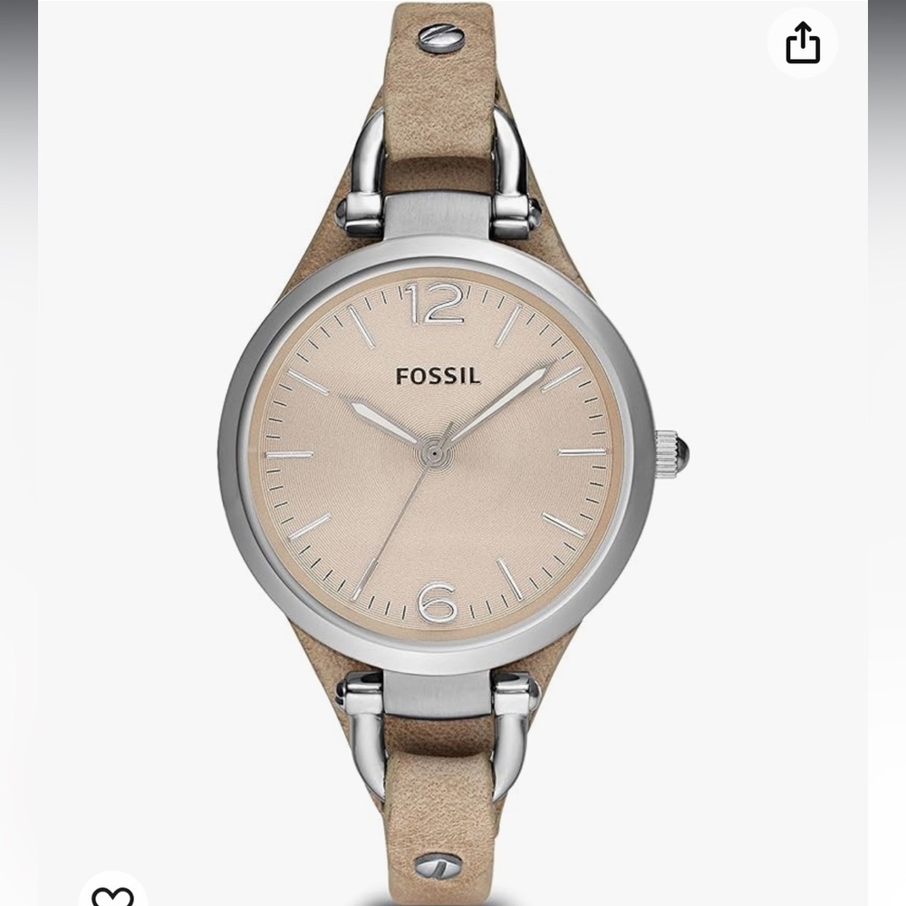 Fossil Georgia Women's Watch with Genuine Leather Bracelet Band